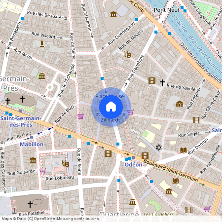 Rue Mazarine et Carrefour de Buci 75006 Paris (6e arrondissement)