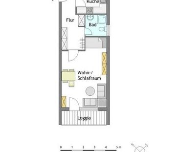 Modernisierte 1-Zimmer-Wohnung in Mülheim-Saarn - Photo 1