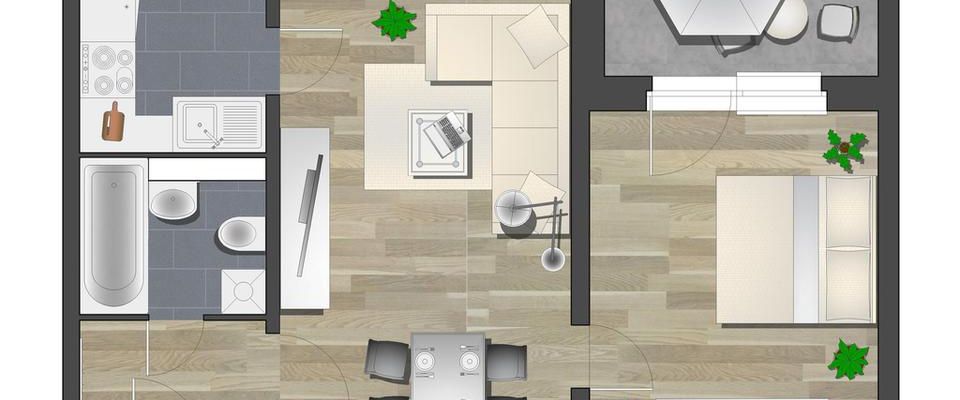 Modernisierte 2-Raum-Wohnung mit Balkon - Foto 1