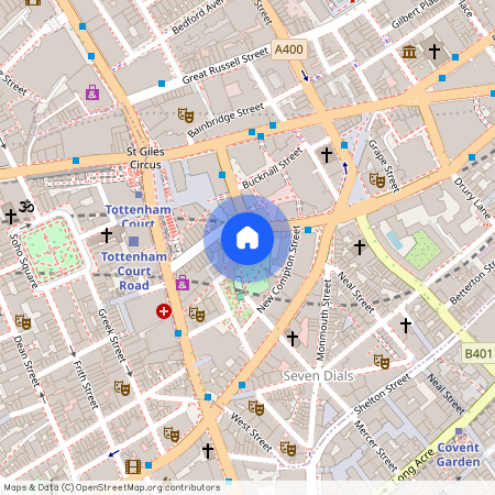 St Giles High Street, Tottenham Court Road, London, WC2H