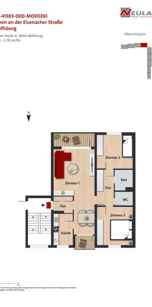 Nachmieter für schöne 3-Zimmer-Wohnung mit separaten WC gesucht // 2.OG re. - Photo 2