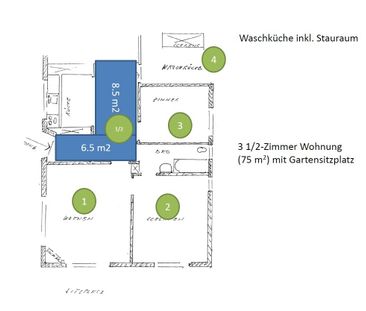 3.5 Zimmer, 75 m², EG - Photo 4