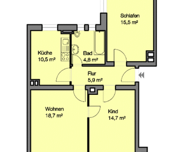 Große 3 Zimmer Wohnung im Norden von Nürnberg - Photo 4