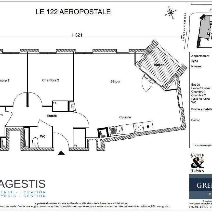 APPARTEMENT T3 64M - Photo 2