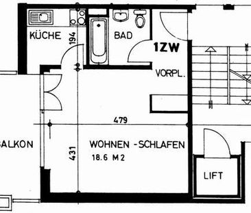 1 Zimmer, 35 m², 2. Stock - Photo 6