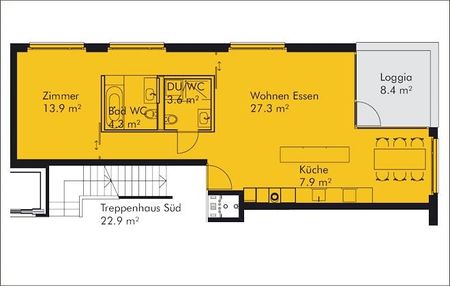 "Moderne 2.5 Zimmer-Attikawohnung" - Foto 4