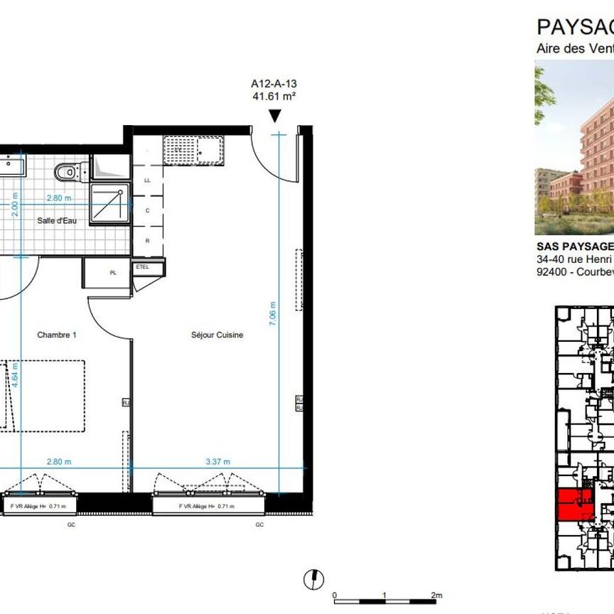 location Appartement T2 DE 41.61m² À DUGNY - Photo 2