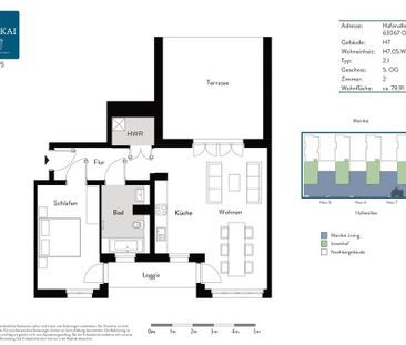 Moderne 2-Zimmerwohnung mit Einbauküche, Loggia und großzügiger Ter... - Foto 1