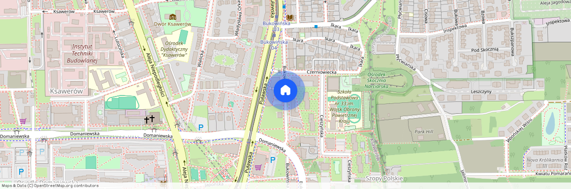 Warszawa, Mokotów, Ksawerów, Bukowińska