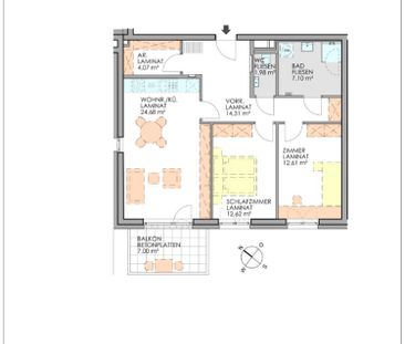 3-Zimmer Eckwohnung mit Balkon - Top 23 - Photo 2