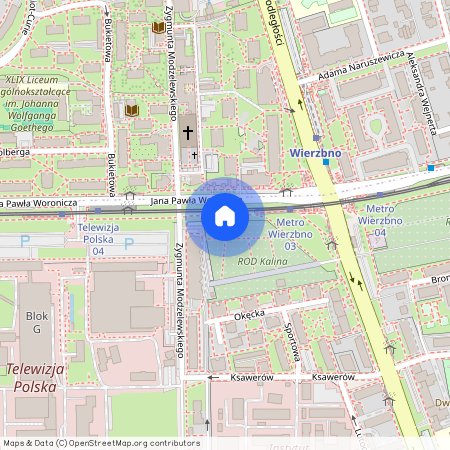 ul. Jana Pawła Woronicza, Ksawerów, Mokotów, Warszawa, mazowieckie