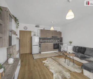 Krásný slunný vybavený byt 1+kk s terasou a s parkovacím stáním v Č... - Fotografie 6