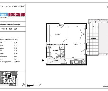 Appartement à louer 2 pièces - 38 m² - Photo 1