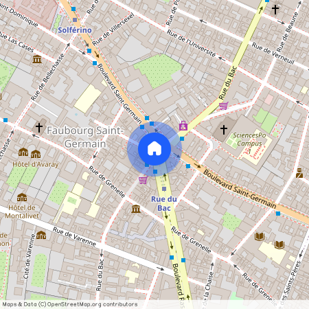 Rue Paul Louis Courier et Rue du Bac 75007 Paris (7e arrondissement)