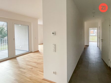 Schöne geförderte 3-Zimmer-Wohnung mit Tiefgaragenparkplatz und Loggia in Gallspach. Erstbezug! - Foto 2