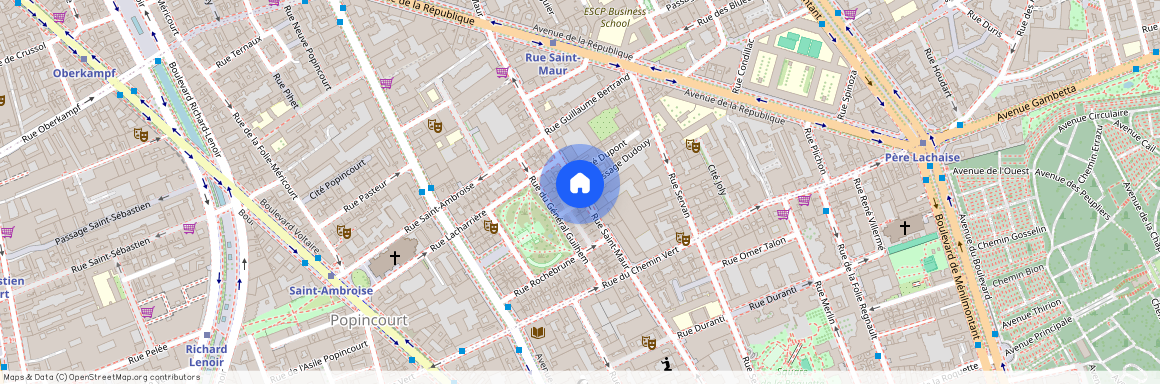 Rue Saint Maur et Passage Dudouy 75011 Paris (11e arrondissement)