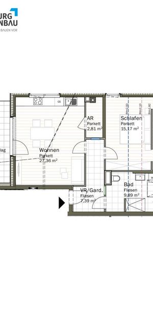 ERSTBEZUG - Geförderte 2-Zimmer Wohnung im Dachgeschoss zu vergeben! - Photo 2