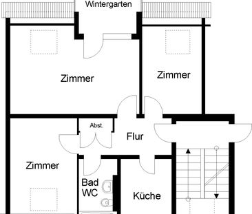 Dachgeschosswohnung in ruhiger Wohnlage - Foto 1