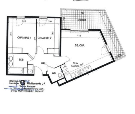 Euromédecine - T3 - 57.95 m² - Photo 2