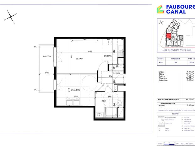 location Appartement T2 DE 44.23m² À CHELLES - Photo 1