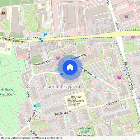 ul. Kraljevska, Osiedle Przyjaźni, Centrum, Zielona Góra, lubuskie