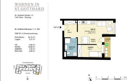 Gut aufgeteilte 2-Zimmer Wohnung in Top-Lage neben U3 Kendlerstraße - ab 01.12.2025 - Foto 4