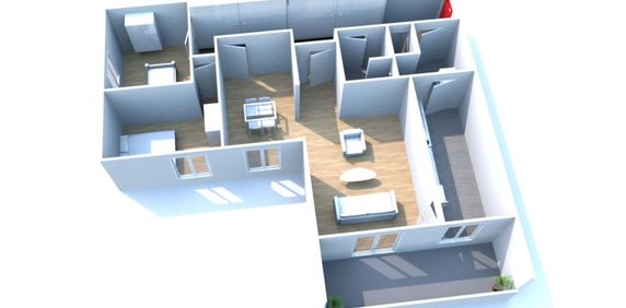 En location : grand appartement type 3 à Saint-Aubin-lès-Elbeuf - Photo 2