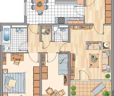 Demnächst frei! 3-Zimmer-Wohnung in Bonn Medinghoven - Foto 1