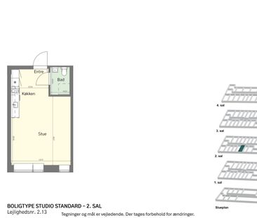 Lyst studio med plads til det hele - Foto 1