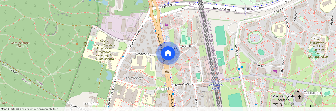 Aleja Grunwaldzka 599, Oliwa, Gdańsk, pomorskie