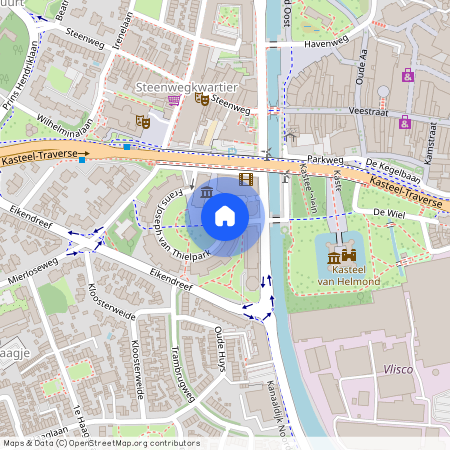 Steenweg en omgeving, 5707 BZ, Frans Joseph van Thielpark, Helmond