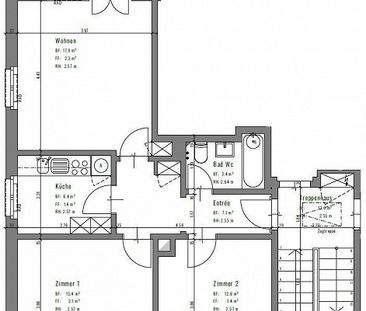 3-ZW im 1. OG à 62 m² - Photo 2