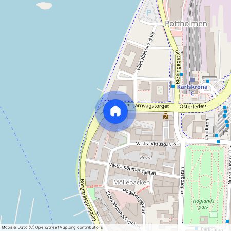 Pottholmen, Karlskrona, Blekinge, Järnvägstorget 15