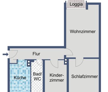 3-Zimmer-EG-Wohnung mit Balkon in Wiesbaden-Biebrich - Photo 1