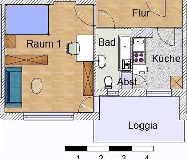 schöne 1 Zimmerwohnung mit Balkon in Hannover-Stöcken - Foto 1