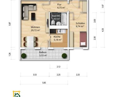 2-Zimmer Mietwohnung - Großzschachwitz - Photo 5