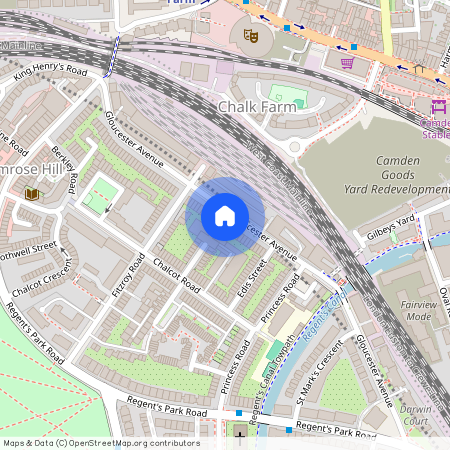 Gloucester Avenue, Primrose Hill, NW1, London