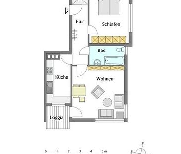 Ruhige 2-Zimmer-Wohnung in Mülheim-Speldorf mit schöner Loggia - WBS erforderlich - Foto 1