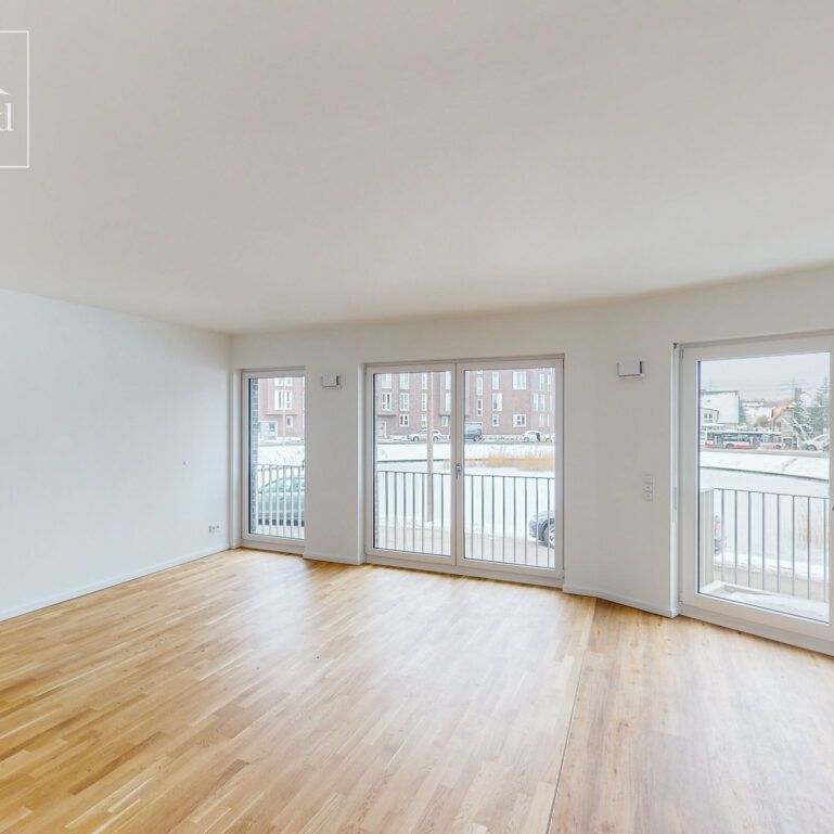 Wohnen in Hamburg-Jenfeld! 2-Zimmer Neubauwohnung mit Echtholzparkett - Foto 1