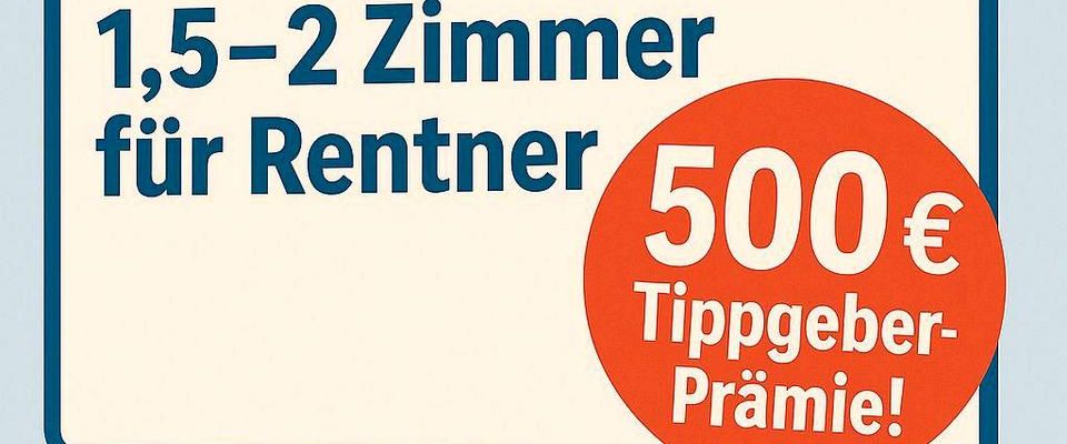 Wohnung gesucht: 1,2-2 Zimmer für Rentner - Foto 1