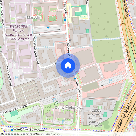 ul. Bobrowiecka 3, Wierzbno, Mokotów, Warszawa, mazowieckie