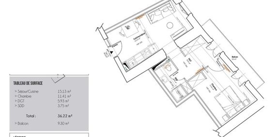 Location Appartement 2 pièces 36m² GAILLAC 81600 - Photo 2