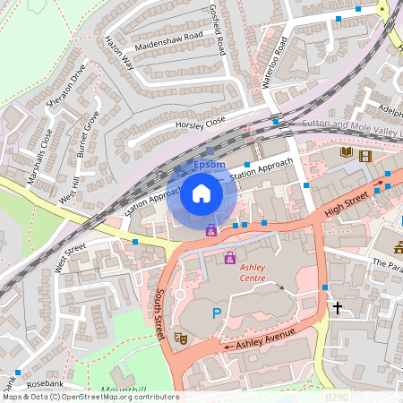 Station Approach, Central Walk Station Approach, KT19