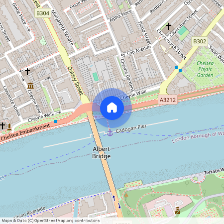 Cadogan Pier, Chelsea Embankment, SW3