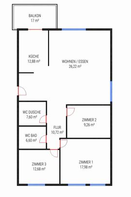4.5 Zimmer, 112 m², 2. Stock - Foto 1