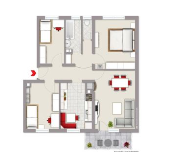 Charmante 4-Zimmer-Wohnung mit Balkon ins Grüne – ideal für Paare, ... - Photo 6