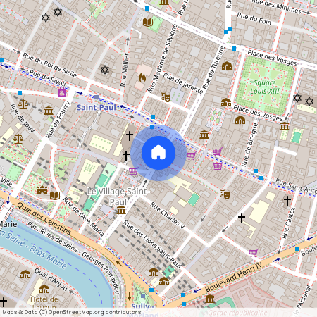 Rue Saint Paul et Rue Neuve Saint Pierre 75004 Paris (4e arrondissement)