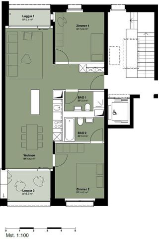 31/2-ROOM APARTMENT IN BERN - MURIFELD, FURNISHED, TEMPORARY - Photo 3