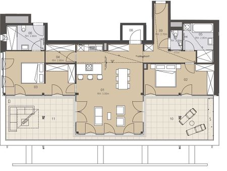 Neubauprojekt JOSEPH/Turm: Hochwertige 3-Zimmer-Wohnung mit Außenfläche - in 1090 Wien zu mieten - Foto 5