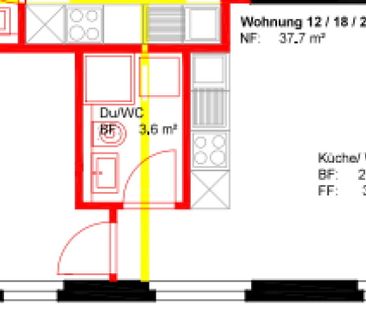 2 Zimmer, 37 m², 1. Stock - Photo 5